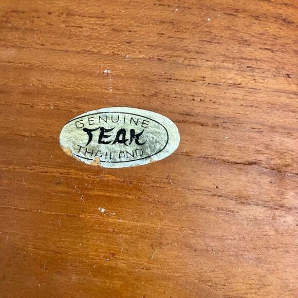 2 Vintage Genuine Teak Thailand Salad Bowls - Picture 5 of 5